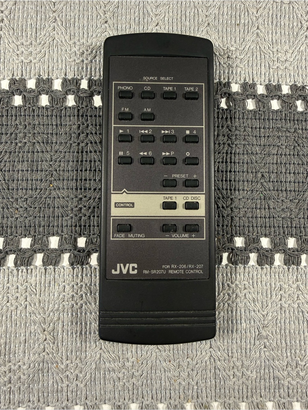 JVC Remote RM-SR207U. Tested.